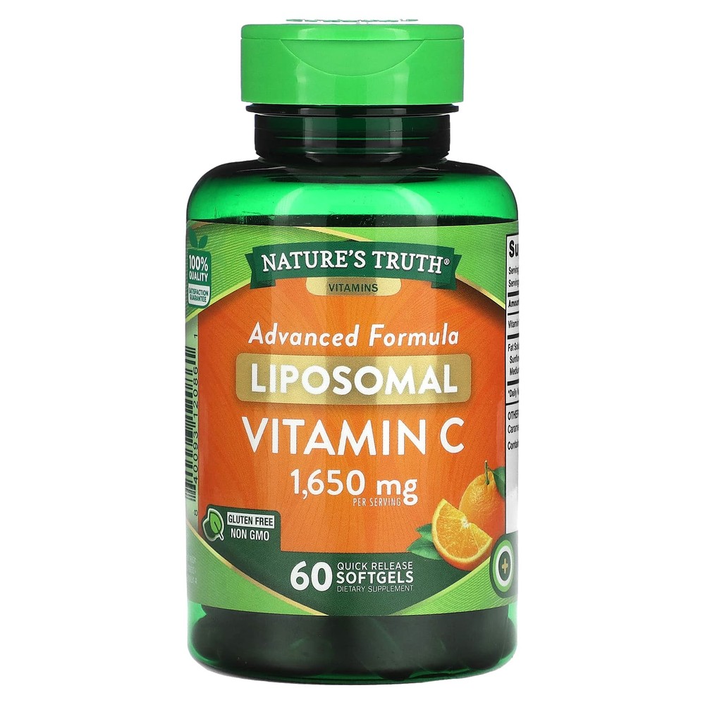 <b>네이처스 트루 비타민C</b> 아스코르브산 리포좀 리포솜 550mg 60소프트젤