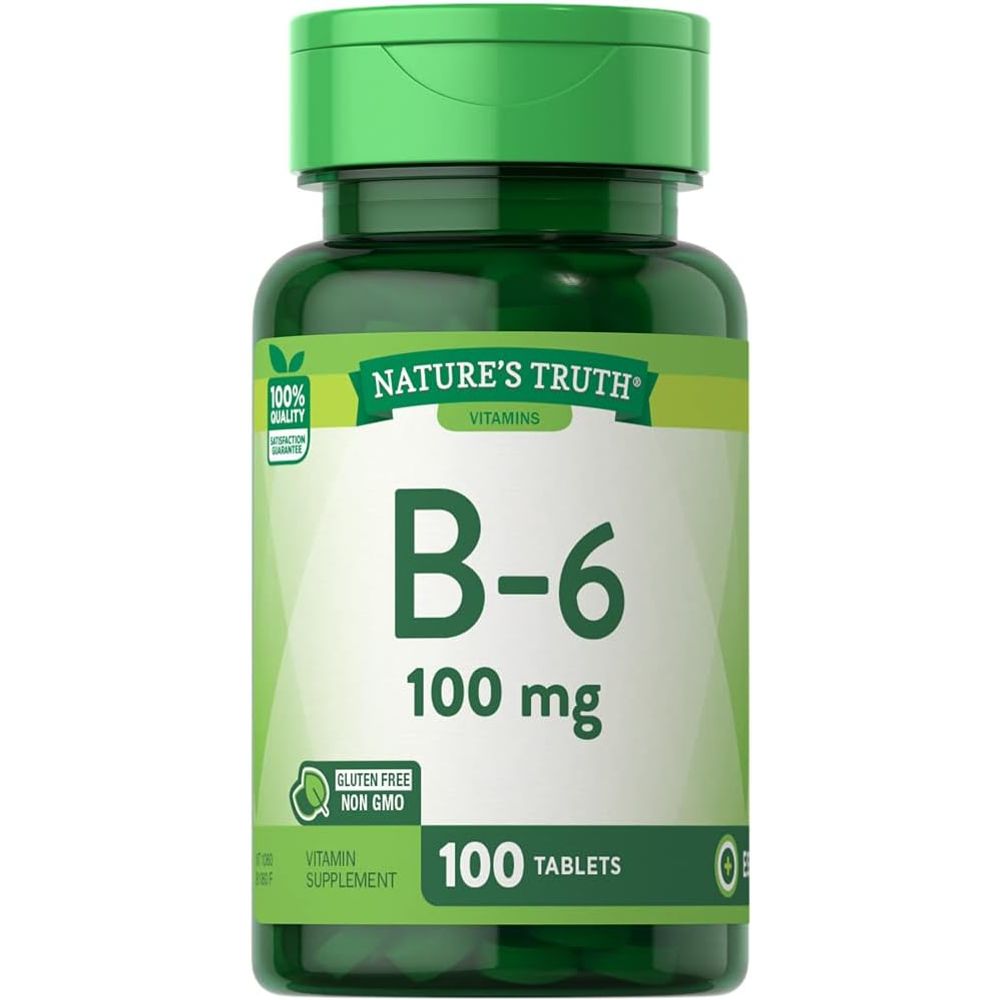 <b>네이처스트루 비타민 B6</b> 피리독신 100mg 100정 3개월분