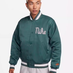 나이키 남녀공용 덕아웃 루즈핏 새틴 바시티 재킷 블루(7970)트레이닝 겨울 커플 솜패딩 야구잠바