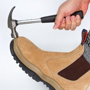 몽그렐 호주 경량 안전화 발가락 보호 스틸캡 장착 편한 신발 베이지 브라운