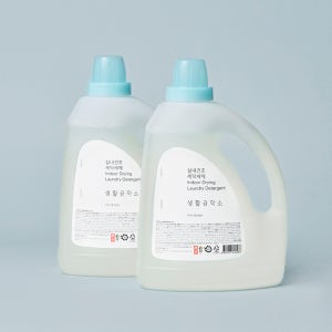 생활공작소 실내건조 세탁세제 빨래 액체세제 대용량 3L 2개