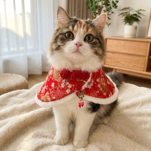 다묘집사 고양이 기모 케이프 설날 추석