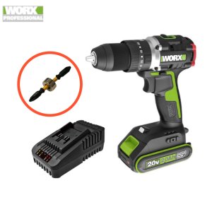 웍스 WU369.1 충전해머드릴 20V 2.0Ah 브러쉬리스 함마드릴 배터리 1개 세트