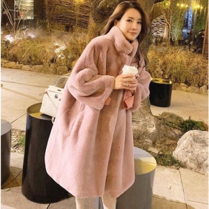 롱 페이크퍼 코트 겨울 루즈핏 인조퍼 점퍼 40대 여성의류