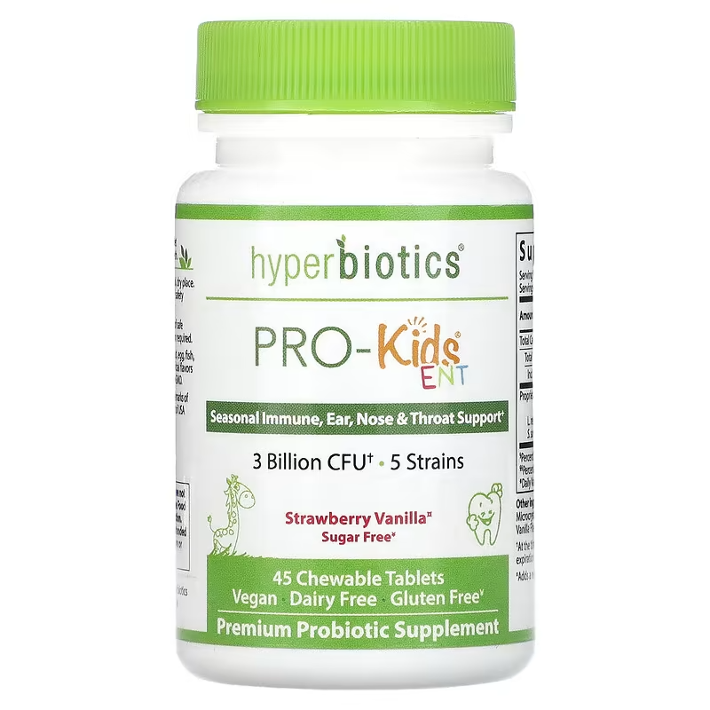 하이퍼바이오틱스 프로<b>키즈</b> Hyperbiotics <b>PRO</b> Kids <b>ENT</b> 츄어블 45정
