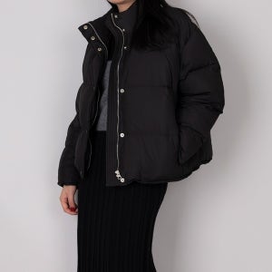 여성 덕다운 숏패딩 중기장패딩 하프패딩