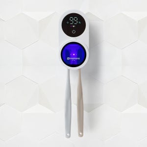 원프라임 커플 2인용 무선 칫솔 살균기 OP-702 UVC 소독기 건조기 벽걸이 가정용