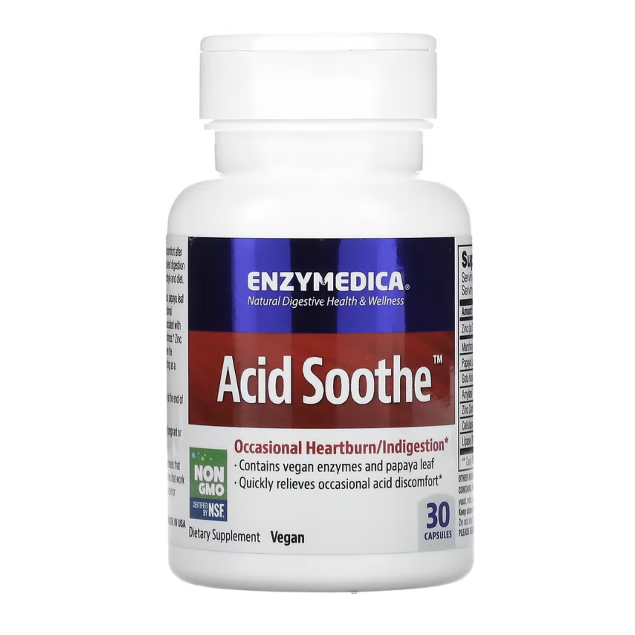 <b>Enzymedica</b>, <b>아연</b> 카르노신 Acid Soothe, 캡슐 30정