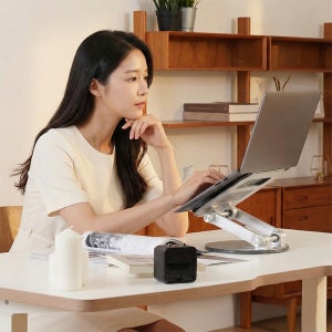 덱스탑 알루미늄 고중량 높이 조절 회전 노트북 거치대 NA-R01