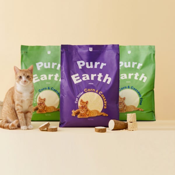 펄송 퍼스샌드 카사바 옥수수 고양이 모래 12kg (4kg X 3)