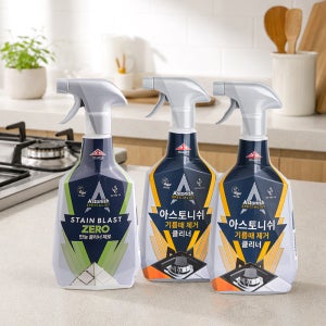 [본사] 아스토니쉬 만능클리너제로 욕실오염제거 750ml+기름때 제거 클리너 750ml 2개 세트 전자렌지 후드 인덕션 오븐 주방 찌든때