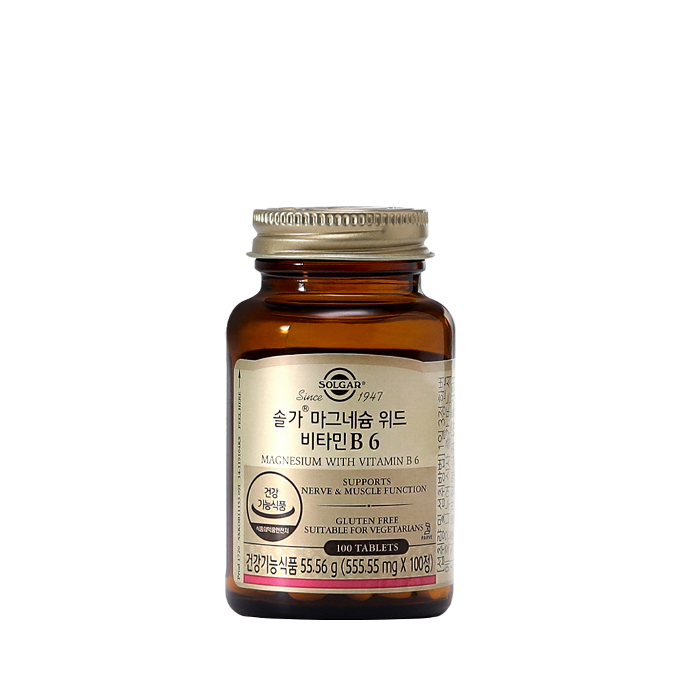 솔가 <b>마그네슘</b> 위드 비타민B6 100정, 1개