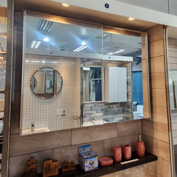 (설치비 폐기물수거 포함)욕실 슬라이드장 1200x800 화장실 욕실장 거울장 수납장 교체