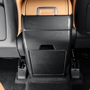 싼타페 MX5 튜닝 용품 2열 콘솔 커버 카본 몰딩