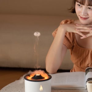 도너츠 무드등 볼케이노 불멍 가습기 V19 대용량 미니 가습기 화산 가습기 KC인증