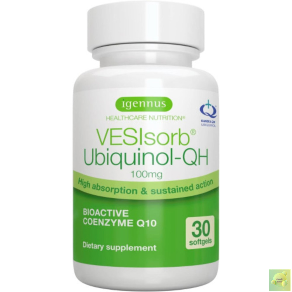 ignnus healthcare nutrition vesisorb <b>유비퀴놀</b>-qh <b>100mg</b> <b>바이오액티브</b> 코엔자임q10 30소프트젤 코엔자임큐텐 코큐텐