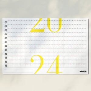 연간 계획표 2024년 한장 달력 포스터 1년 달력 연력 2매