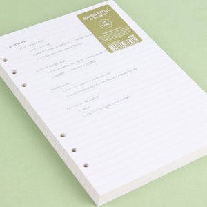 A5 6공 바인더 다이어리 속지 대용량 내지 노트 100매