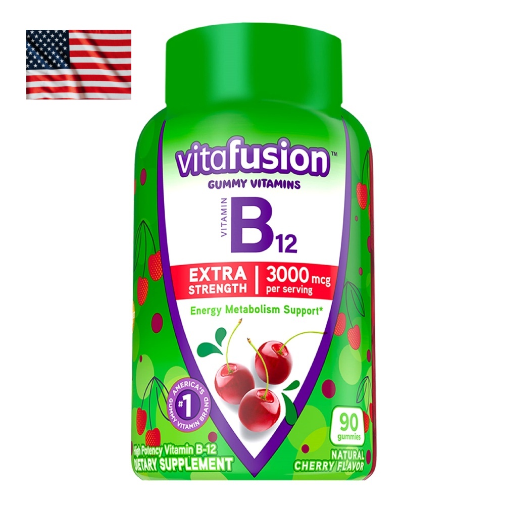 Vitafusion <b>Vitamin B12</b> 90거미 비타퓨전 <b>비타민b12</b> 3000mg 젤리