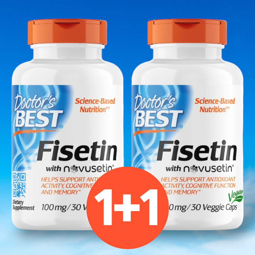 1+1 닥터스베스트 <b>피세틴 100</b>mg 30베지캡슐 2개