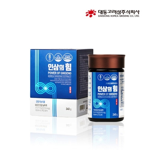 <b>대동고려삼</b> 인삼의힘 240g 쇼핑백포함 피로 기력 회복 부모님건강 선물세트