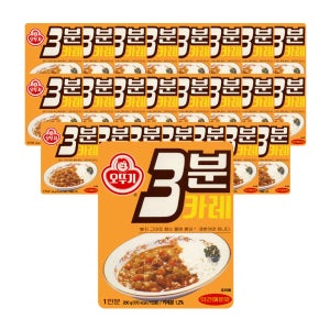 오뚜기 3분 레트로카레 약간매운맛 200g 24개
