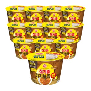 오뚜기 컵밥 참기름김치볶음밥+즉석 계란국 264g, 12개