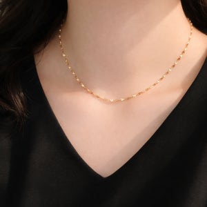실버925 쥬얼 커팅 네크리스 데일리 체인 목걸이 3color 실버 골드 로즈골드