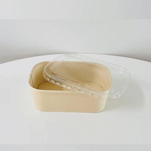 도시락 종이용기 R500 PET 뚜껑 세트(300개)