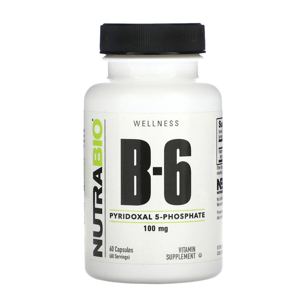 Nutrabio 뉴트라<b>바이오 비타민 B6</b> 100 mg 60 캡슐