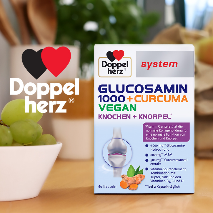 도펠헤르츠 비건 글루코사민 +강황 60캡슐 MSM 비타민B C D 미네랄