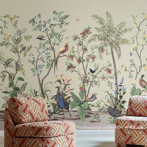 포메그라네이트 뮤럴 화조도 석류 자연풍경 그림같은 수입벽지