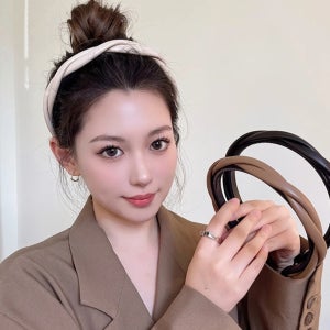 꼬임 레더 소프트 가죽 헤어밴드 데일리 머리띠