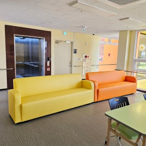 HN115 2인 인조가죽소파 주간보호센터 요양원쇼파 병원 대기실 제작