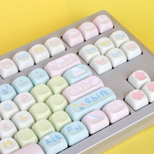 Soulcat 고함량 PBT 염료승화 영문 키캡 141키 커스텀키보드 교체용 (거품토끼)