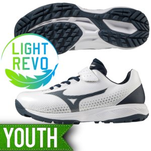 MIZUNO 미즈노 유소년 인조잔디화 야구화 222314 (흰곤)