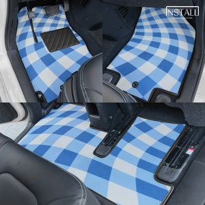 기아 레이 인스톨 뉴 코일매트 디자인 카매트 체크 레이(가솔린) 1열+2열