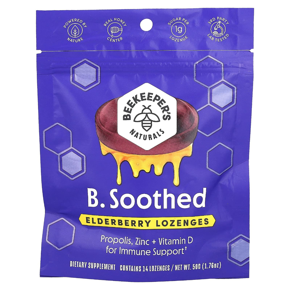 Beekeeper’s <b>Naturals</b> 프로폴리스 Soothing 로렌지 엘더베리 14정