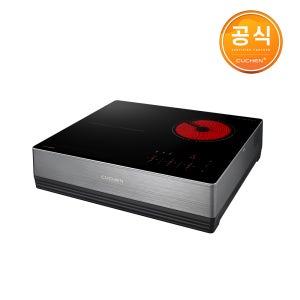 쿠첸 3구 하이브리드 전기레인지 빌트인 블랙 하이라이터