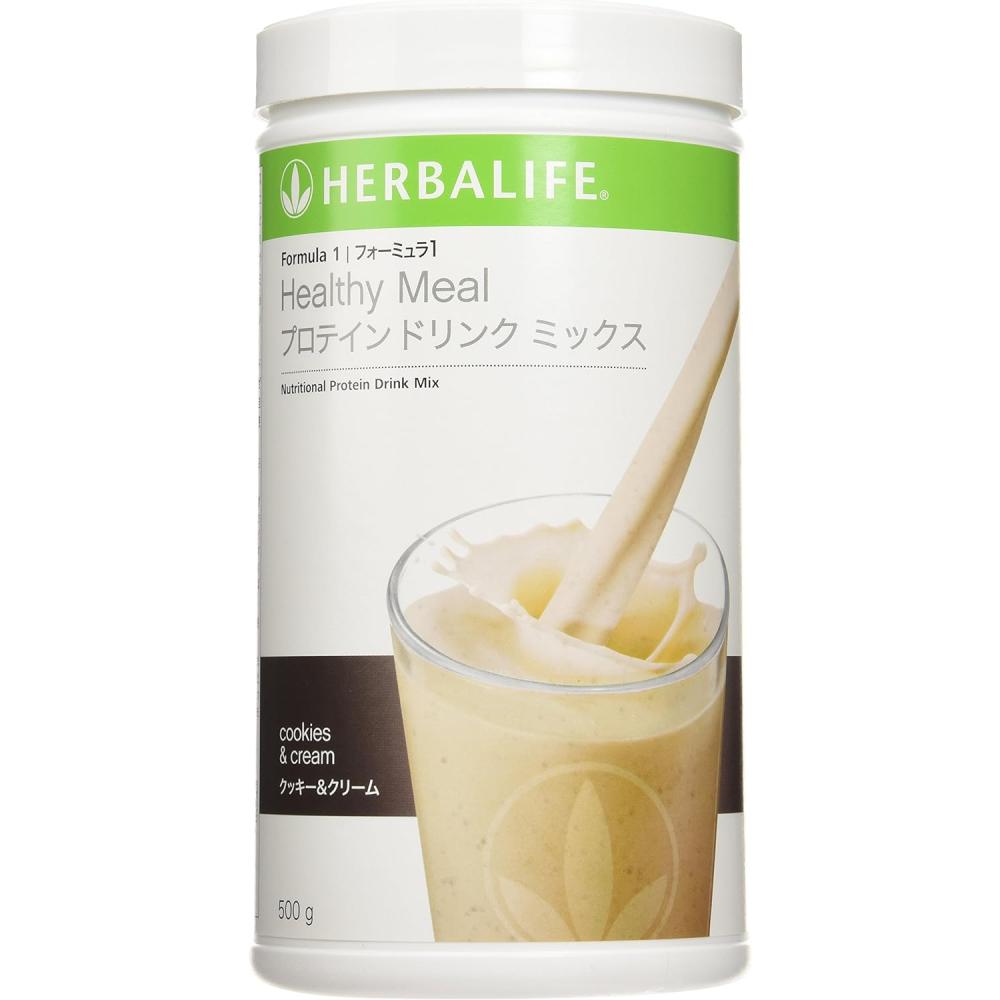 <b>허벌라이프</b> 포뮬러 1 단백질 음료 믹스 쿠키 크림 맛 500g