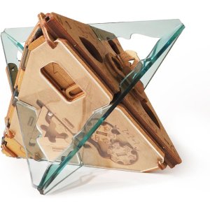 퍼즐 감자 - 마법사의 돌 방 탈출 게임 나무 상자 3D 수수께끼 보물 상자(뉴턴의 미스터리 발명품)