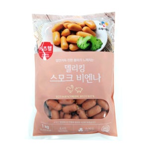 CJ 이츠웰 델리킹 스모크 비엔나소시지 1kg x 10개