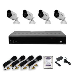 화인츠 500만화소 4채널 CCTV 자가설치 세트 패키지 실외카메라4개 20m 1TB포함