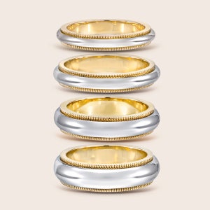 14k18k 더 밀그레인 웨딩밴드 커플링 반지 3mm 4mm 5mm 6mm