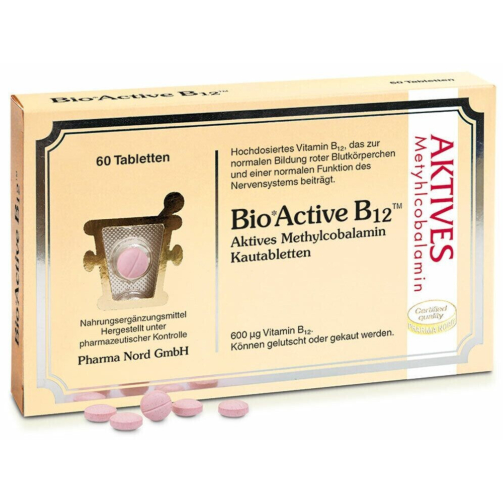 Pharma Nord 바이오 엑티브 <b>비타민B12</b> 츄어블정 60개
