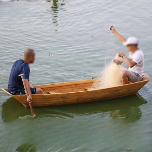 나무 나룻배 원목 보트 저수지 호수 낚시 2.8m