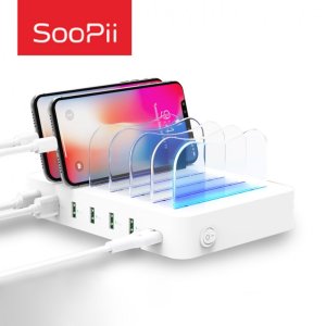 아베이르 핸드폰 Soopii LED 고속 멀티충전기 CS60 타블릿 워치 업소용 6포트