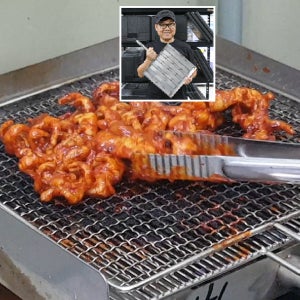 용사장파워불판4번 디자인등록 불향 불맛직화 초벌 숯불향 불날개 불족발 닭발석쇠불고기불막창