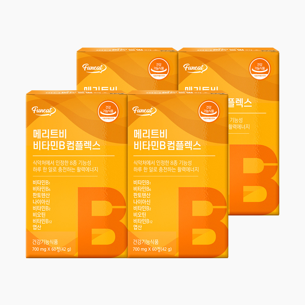 퍼니트 이상우 메리트비 비타민B 컴플렉스 60정, 4개