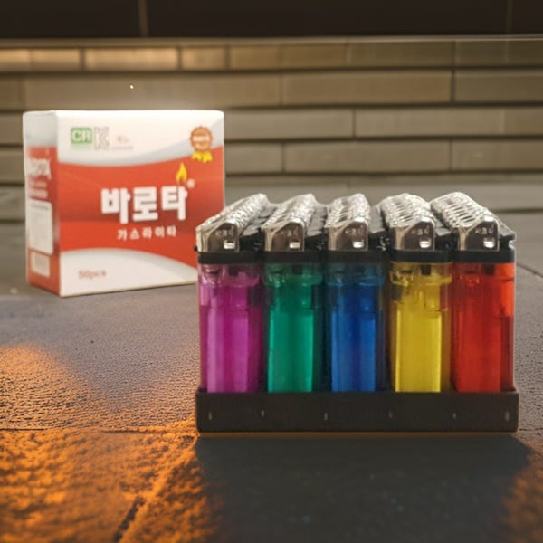 일회용 부싯돌라이터 터보 전자 불티나 편의점 업소용 1통